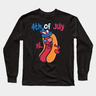 4th of July Hotdog Long Sleeve T-Shirt